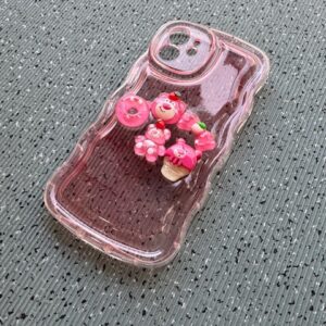 گارد موبایل عروسکی صورتی طرح برجسته کد 7